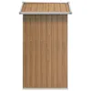 Casetta da giardino marrone 126x97,5x177 cm in acciaio Anteprima dell’immagine prodotto 4