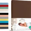 Jersey Spannbettlaken 160x200 cm 100% Baumwolle Schokobraun Produktbild-Vorschau 1