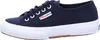 A side view of a navy blue Superga sneaker with a white sole. Produktbild-Vorschau