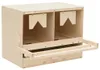 vidaXL Legenest für Hühner 2 Fächer 63x40x45 cm Massivholz Produktbild-Vorschau 1