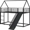 Letto a soppalco COSTWAY 90x200cm con scivolo, scala e Anteprima dell’immagine prodotto 1