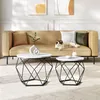 A living room scene with a sofa, coffee tables, and a cat. Produktbild-Vorschau