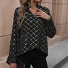 Damenhemden Elegante Lässige Langen Bluse Lose Print Produktbild-Vorschau 4