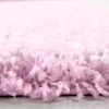 Teppich Wohnzimmer Hochflor Rosa 200x200 Rund Unicolor - Produktbild-Vorschau 2