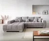 DELIFE Ecksofa Josea 300x220 cm Cord Silbergrau Ottomane Produktbild-Vorschau 2