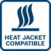A graphic indicating that the product is compatible with a heat jacket. Produktbild-Vorschau