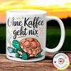 Tassenking Kaffeetasse Schildkröte – Ohne Kaffee geht nix – Produktbild-Vorschau 2