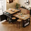 Îlot de cuisine extensible Flieks avec tiroirs et Voir les images du produit 2