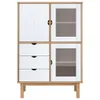 vidaXL Vysoká deska OTTA Brown&White 85x43x125 cm Náhled obrázku produktu 3