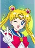 Malen nach Zahlen mit einem Rahmen Sailor Moon 40x50 cm Produktbild-Vorschau 1