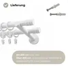 2-läufig Gardinenstange 280 cm Weiß Industrial Stil Produktbild-Vorschau 8