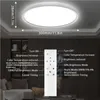 A ceiling light fixture with a remote control and its features explained. Produktbild-Vorschau