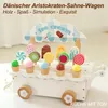Cucina da gioco in legno per bambini, gelateria, accessori Anteprima dell’immagine prodotto 5