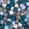 KiddyMoon plastikowe piłeczki 7cm ciemny turkus-pastelowy Podgląd zdjęcia produktu 2