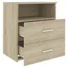 A wooden nightstand with two drawers and an open shelf. Náhled obrázku produktu