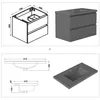 Waschtisch mit Unterschrank 80cm Alast Badmöbel Set Produktbild-Vorschau 6