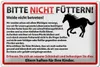 Blechschild  Hinweis füttern verboten Pferde, 30x20 cm, Produktbild-Vorschau 1