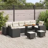 Garten-Sofa-Set 10 pcs Schwarz Poly-Rattan Produktbild-Vorschau 2