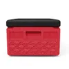 A red thermobox with a black lid is shown against a white background. Produktbild-Vorschau