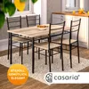 CASARIA® Esstisch mit 4 Stühlen Holz 5-tlg Set Metall Produktbild-Vorschau 2