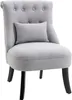 A light gray armchair with a small gray pillow on it, shown from the front. Voir les images du produit