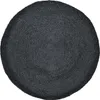 Tappeto di iuta etno boho deco Abrila rotondo 80 cm nero Anteprima dell’immagine prodotto 1