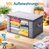 BigDean 6 Stück Aufbewahrungstaschen 90L mit Sichtfenster – Produktbild-Vorschau 2