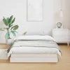 vidaXL Bodenbettgestell Weiß 90 x 210 cm Massives Produktbild-Vorschau 3