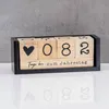 Würfel Countdown Kalender Holz Natur Schwarz Holzkalender Produktbild-Vorschau 7