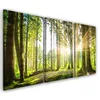 Triptychon auf leinwand grüne landschaften 120x80 cm Feeby Produktbild-Vorschau 1