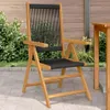 vidaXL Klappstühle, 2 Stück, schwarz, Massivholz Akazie und Produktbild-Vorschau 2
