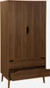 sweeek - Kleiderschrank im Vintage-Stil mit Holzdekor, 2 Produktbild-Vorschau 3