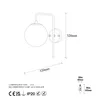 Opviq, Wandlampe aus Metall (15 x 32 x 32 cm), Schwarz und Produktbild-Vorschau 5