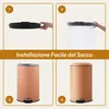 CASABEL Pattumiera, 50L, terracotta, acciaio inox, 100% Anteprima dell’immagine prodotto 5