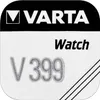 A close-up of a Varta watch battery packaging. Voir les images du produit