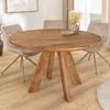 riess-ambiente Esstisch ART WOOD 100cm braun massives Produktbild-Vorschau 1