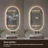 Specchio da bagno LED ovale con illuminazione, specchio da Anteprima dell’immagine prodotto 6