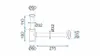 Technical drawing of a siphon with dimensions. Anteprima dell’immagine prodotto