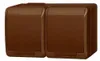 2-fach Aufputzsteckdose, IP44, Bronze, HERMES Produktbild-Vorschau 9