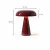 Retro Tischlampe Bordeaux-Rot – 3 Lichtmodi Touch dimmbar, Produktbild-Vorschau 7