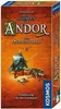 The image shows the front and side packaging of a board game expansion titled 'Die Legenden von Andor - Der Sternenschild'. It features artwork of a warrior with a shield and sword, accompanied by a wolf, against an orange, parchment-like background with s Náhľad obrázku produktu