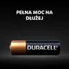 A Duracell battery is shown against a dark background with text above it. Produktbild-Vorschau