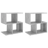 Two identical gray wooden storage units are shown against a white background. Voir les images du produit