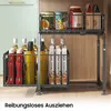 2-stöckiger ausziehbarer Unterschrank-Organizer Schwarz, Produktbild-Vorschau 2
