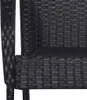 vidaXL Stapelbare Gartenstühle 2 Stk. Poly Rattan Schwarz Produktbild-Vorschau 6