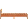 Design Massivholzbett mit Kopfteil Wachsbraun 75x190 cm Produktbild-Vorschau 5