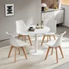 H.J WeDoo Table de salle à manger ronde 80x80x73 cm Petite Voir les images du produit 2