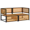 vidaXL 2-tlg. Garten-Sofa-Set mit Kissen Massivholz Akazie Produktbild-Vorschau 3