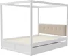 Letto a baldacchino Sweiko 140x200 cm con ampi cassetti e Anteprima dell’immagine prodotto 10