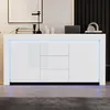 Credenza Merax lucida con LED, cassettiera con 3 cassetti e Anteprima dell’immagine prodotto 3